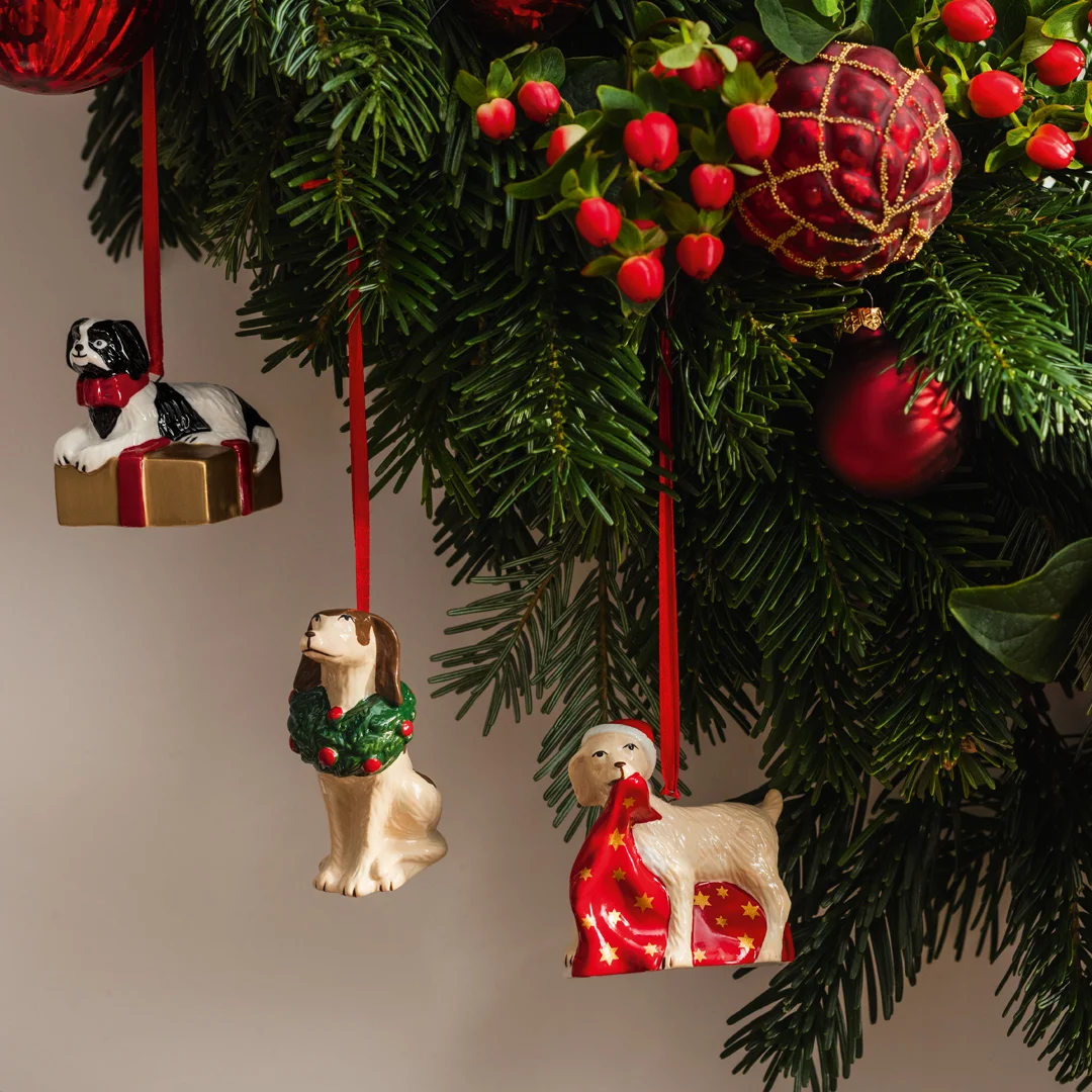Nostalgic Ornaments Набор украшений "Собачки", 3 шт.